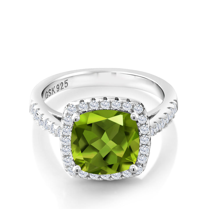 Peridot - August_8_Ring in 925 Sterling Silver