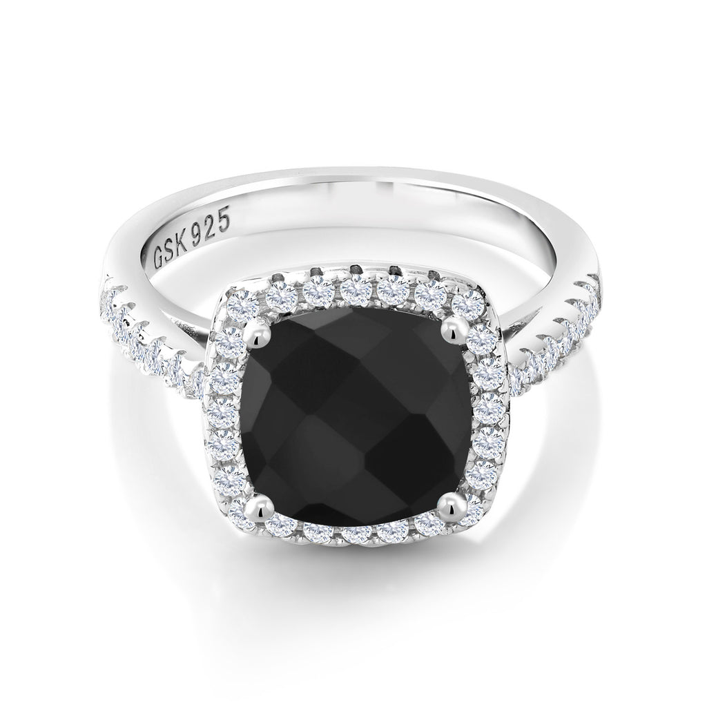 Onyx-Checkerboard - December_6_Ring in 925 Sterling Silver
