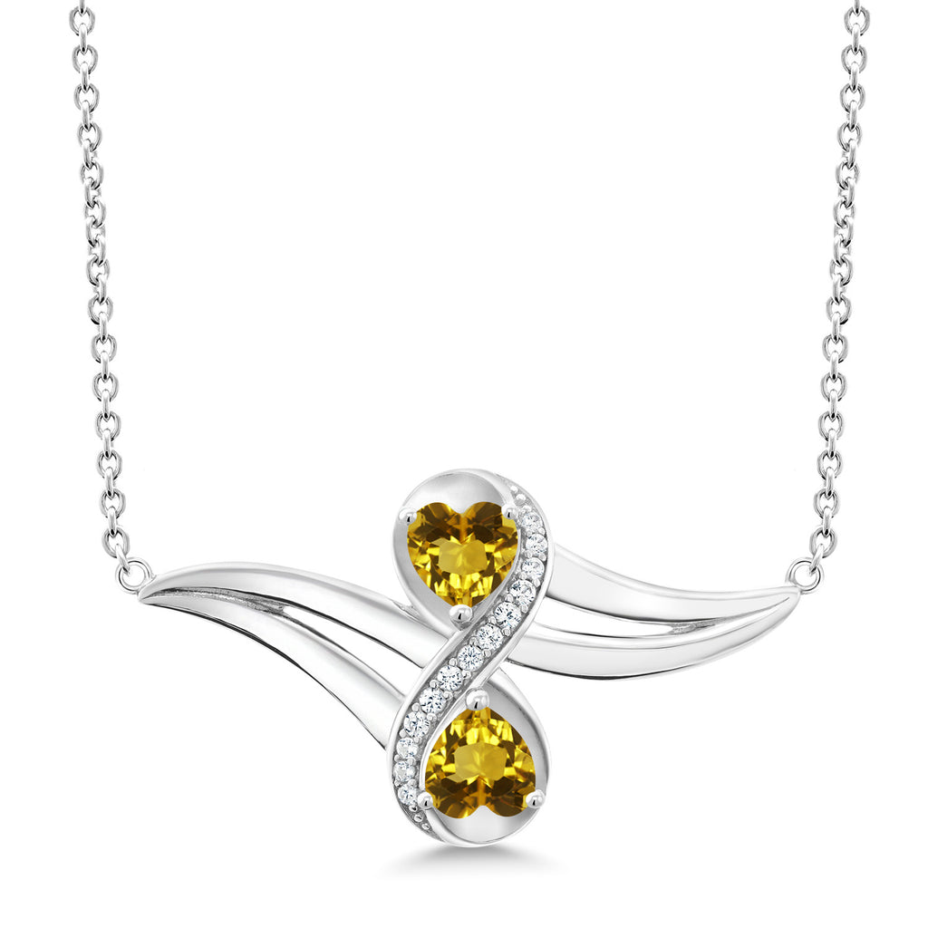 Citrine - November_Necklace in 925 Sterling Silver