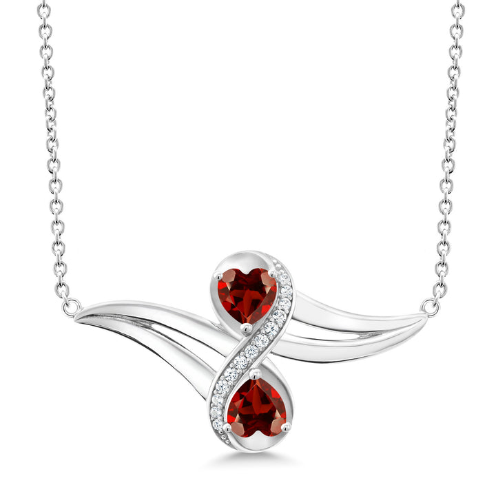 Garnet - January_Necklace in 925 Sterling Silver
