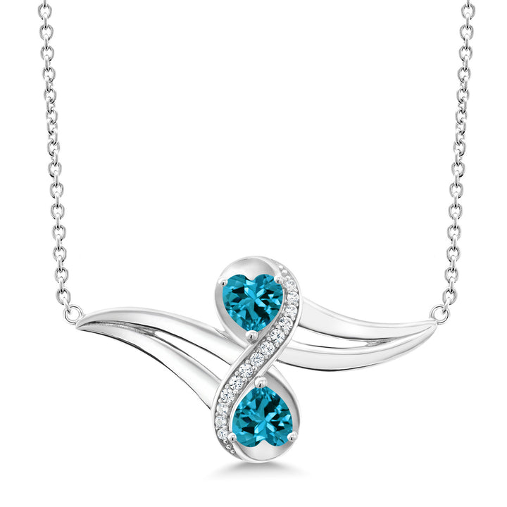 London Blue Topaz - November_Necklace in 925 Sterling Silver