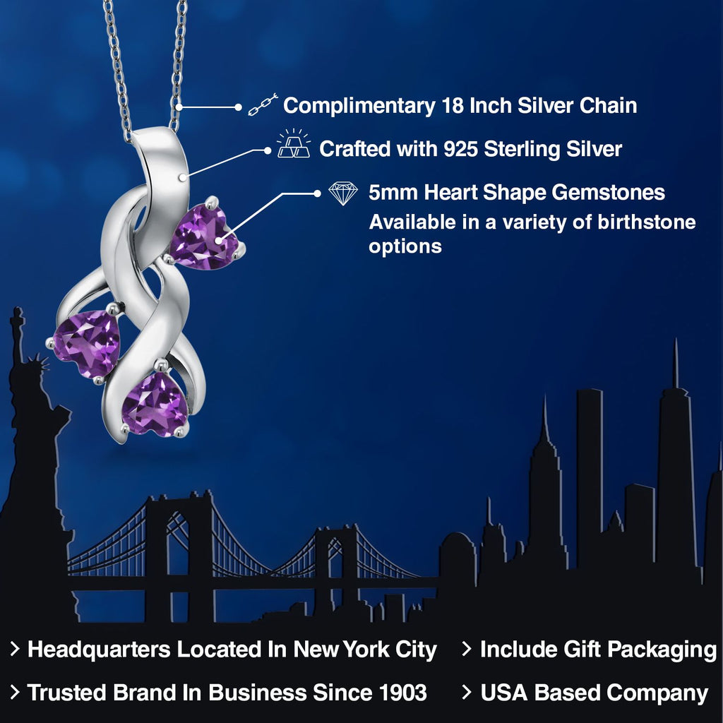 Amethyst - February_Pendant in 925 Sterling Silver