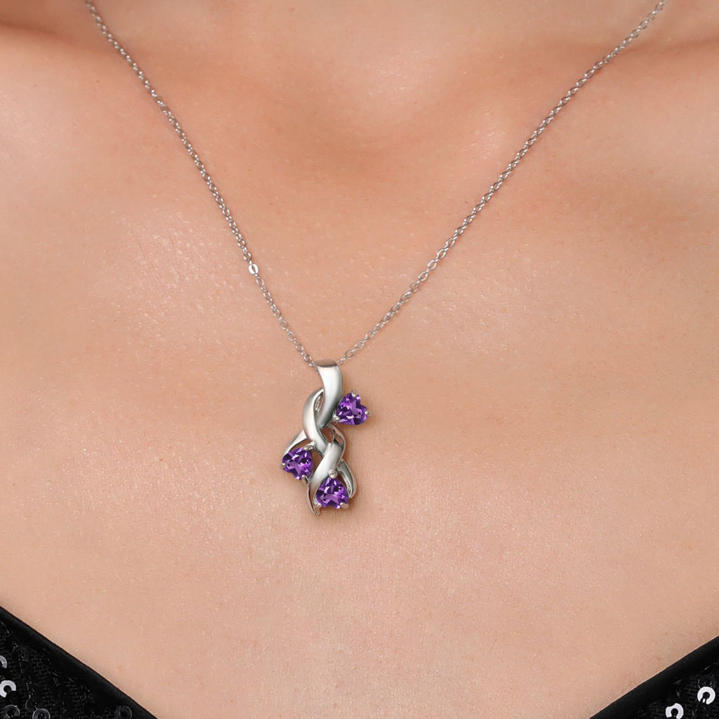 Amethyst - February_Pendant in 925 Sterling Silver