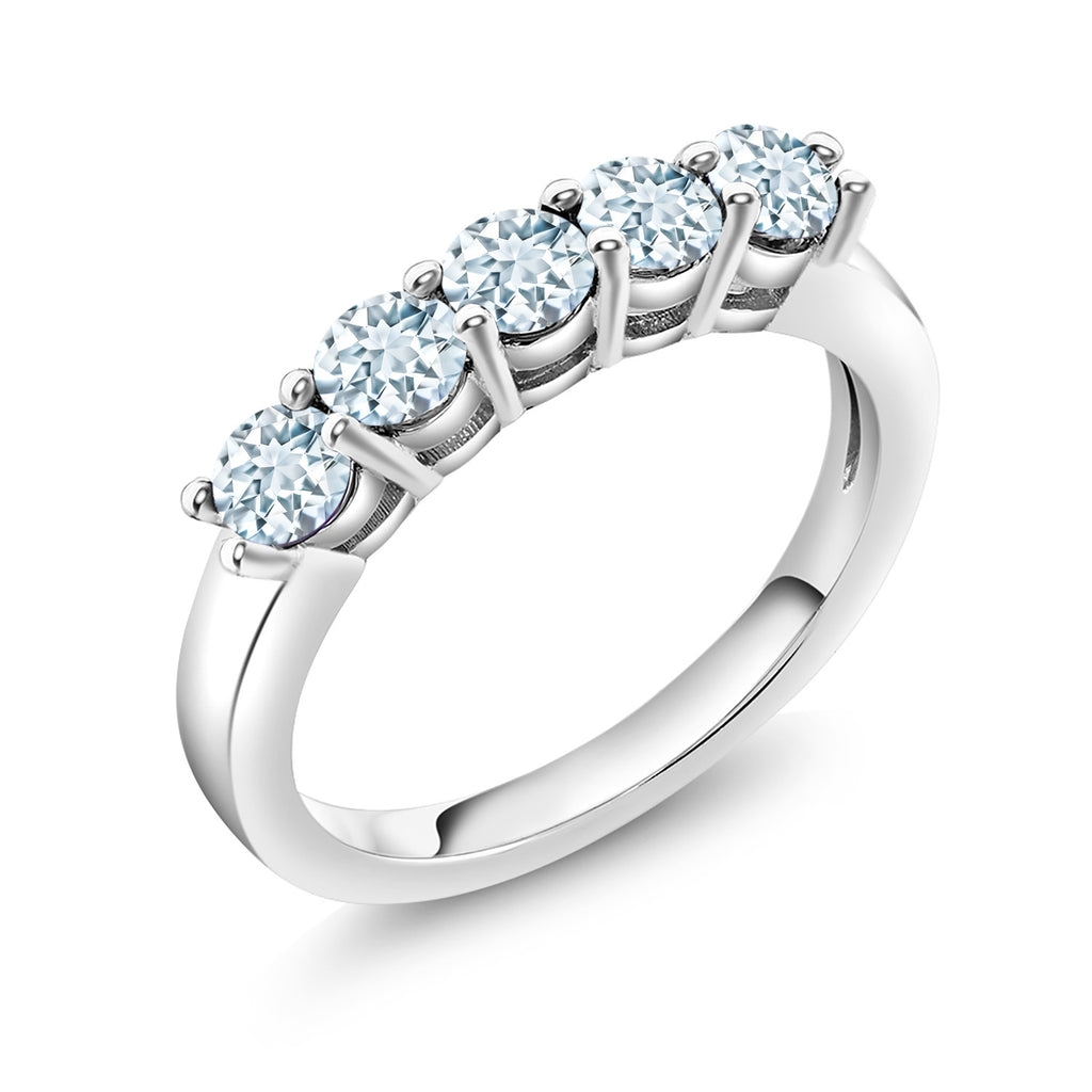 Aquamarine - March_7_Ring in 925 Sterling Silver