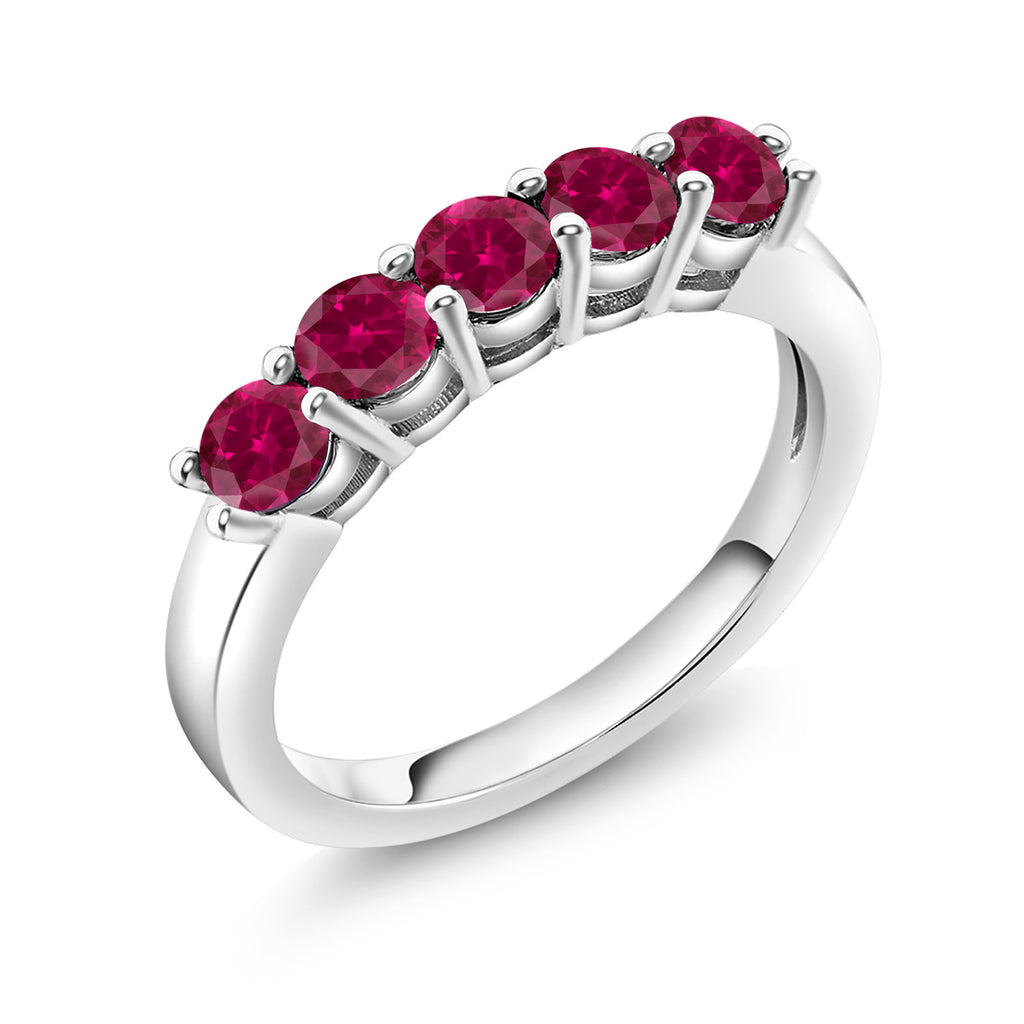 Created Ruby - July_5_Ring in 925 Sterling Silver
