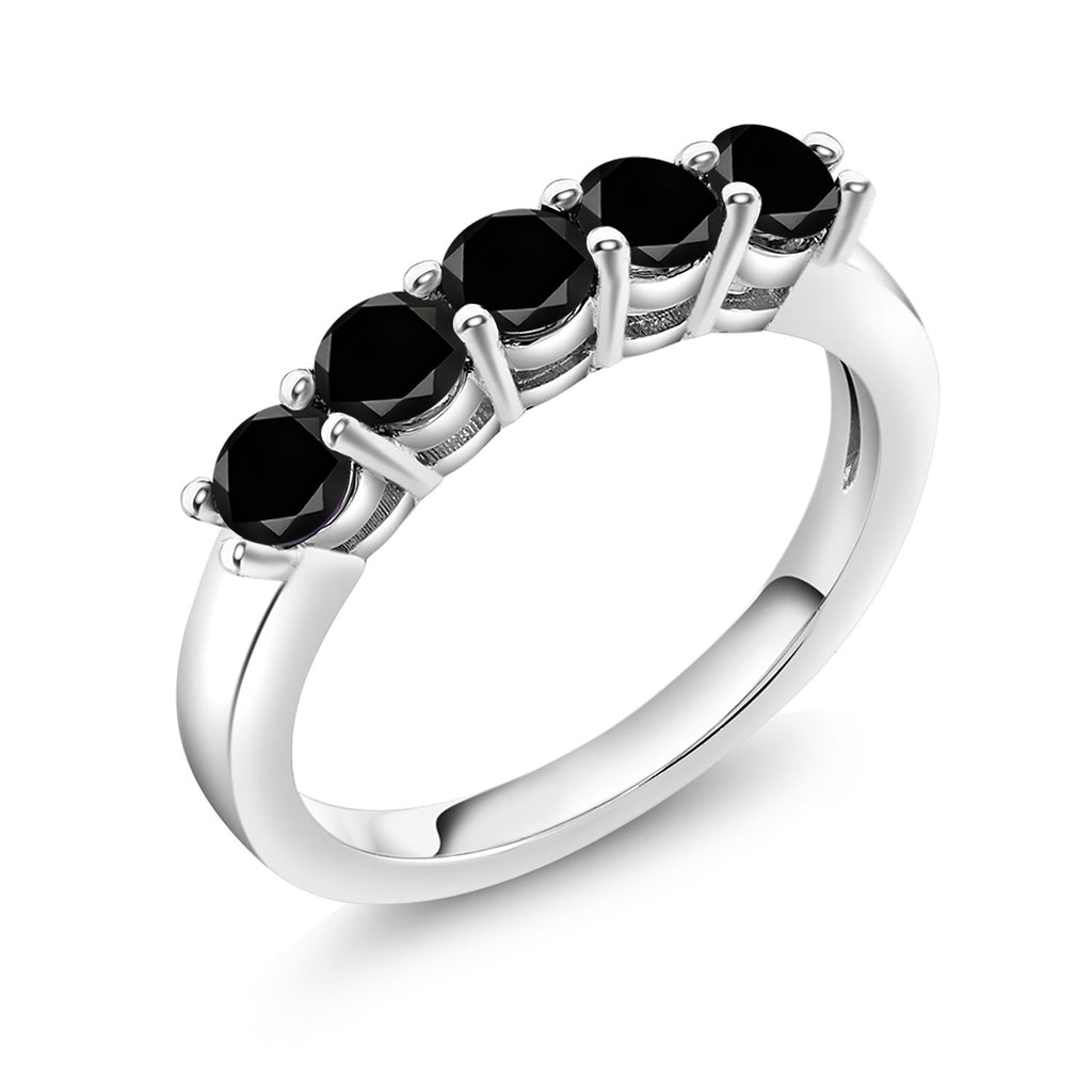 Black Diamond - April_9_Ring in 925 Sterling Silver