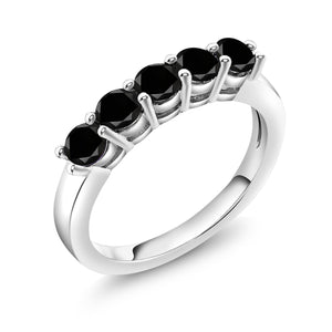 Black Diamond - April_6_Ring in 925 Sterling Silver