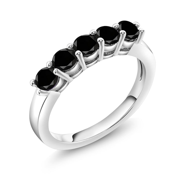 Black Diamond - April_6_Ring in 925 Sterling Silver