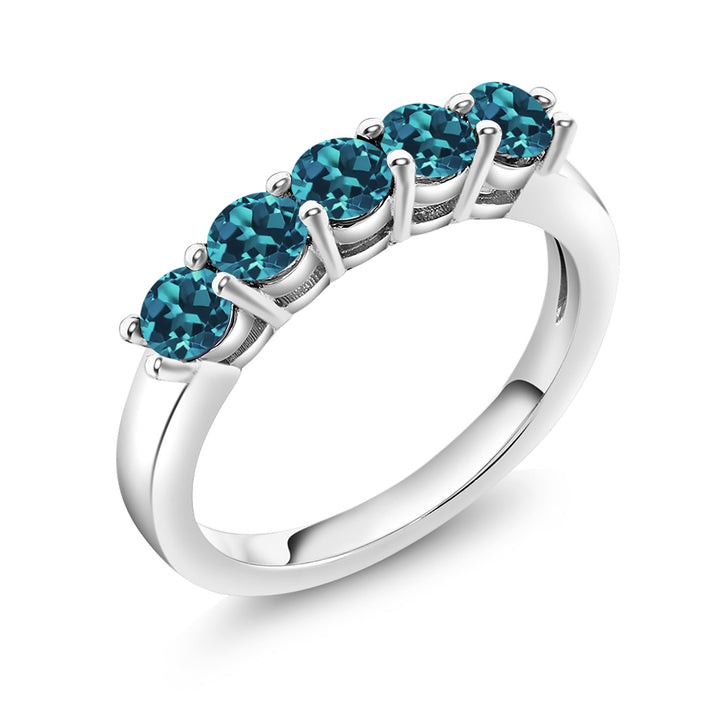 London Blue Topaz - November_5_Ring in 925 Sterling Silver