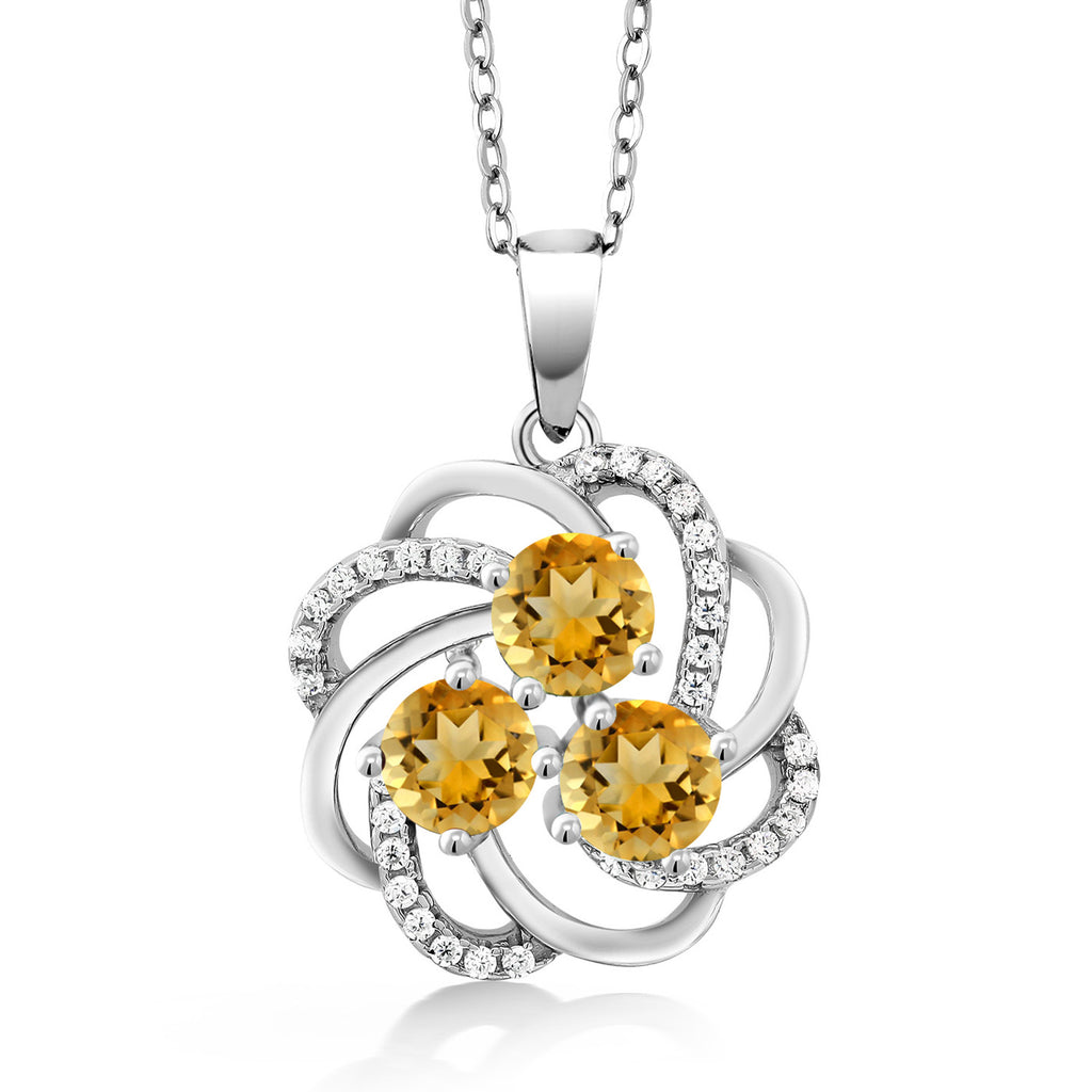 Citrine - November_Pendant in 925 Sterling Silver