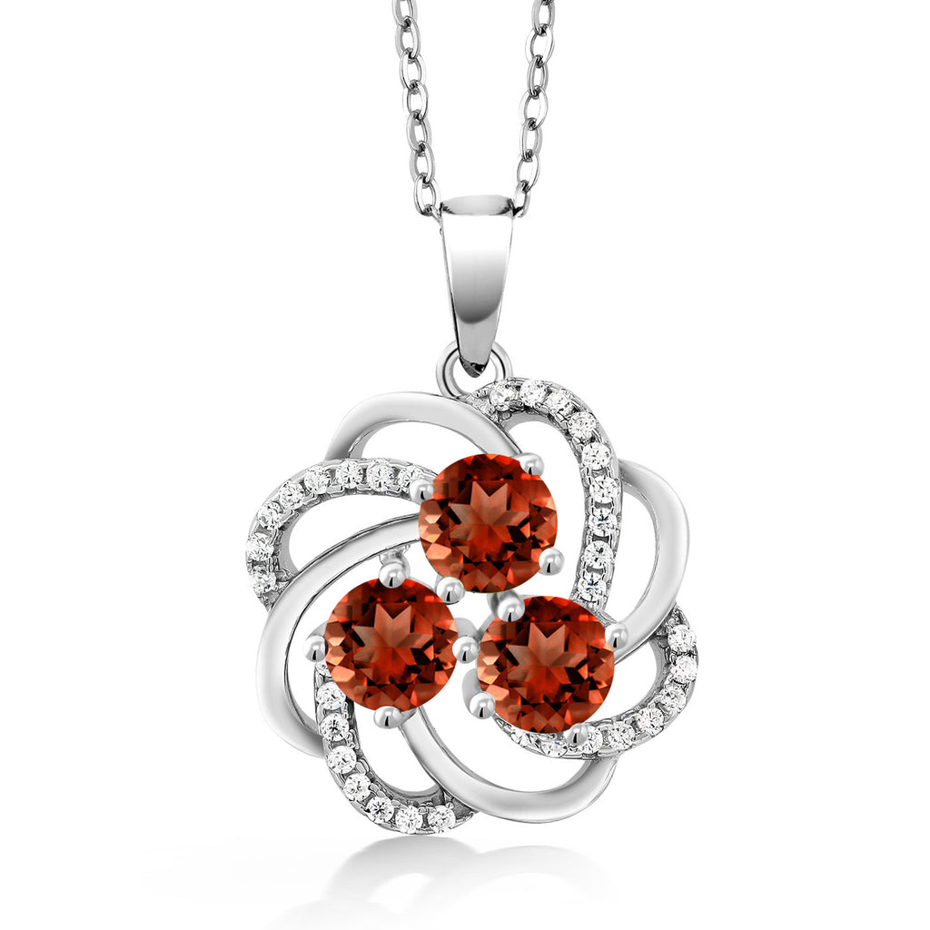 Garnet - January_Pendant in 925 Sterling Silver