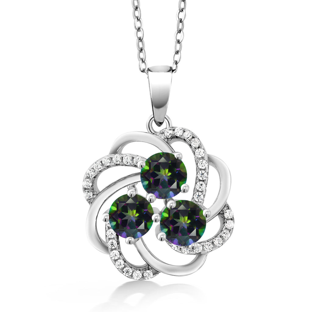 Green Mystic Topaz_Pendant in 925 Sterling Silver