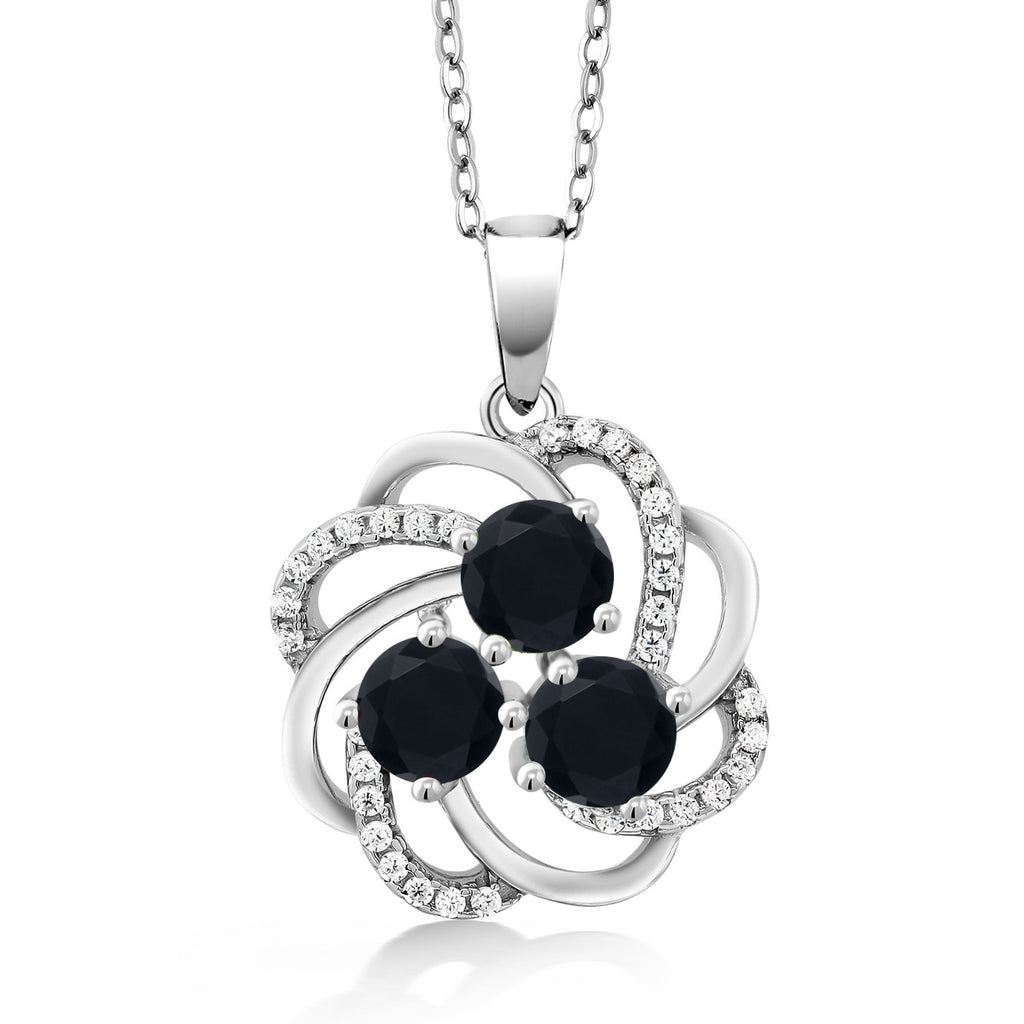 Onyx - December_Pendant in 925 Sterling Silver