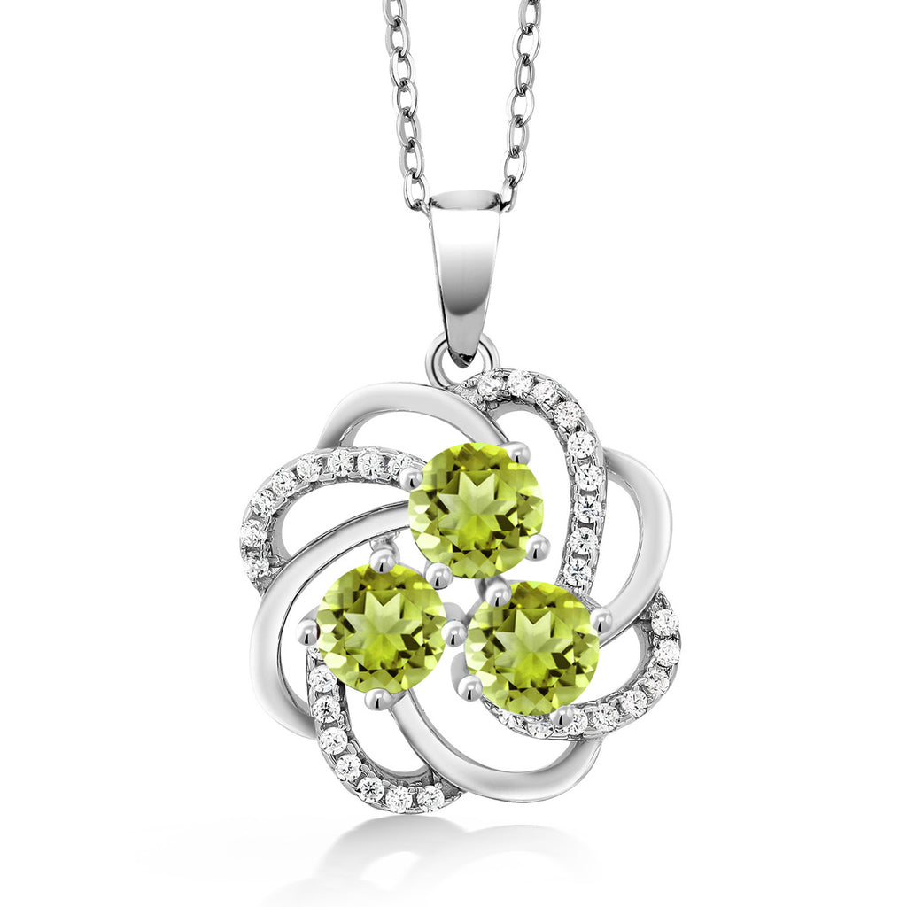 Peridot - August_Pendant in 925 Sterling Silver