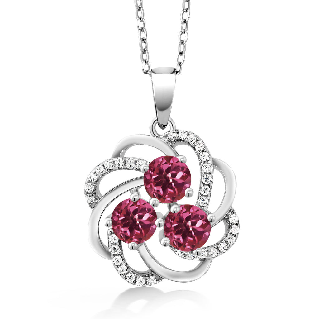 Pink Tourmaline - October_Pendant in 925 Sterling Silver
