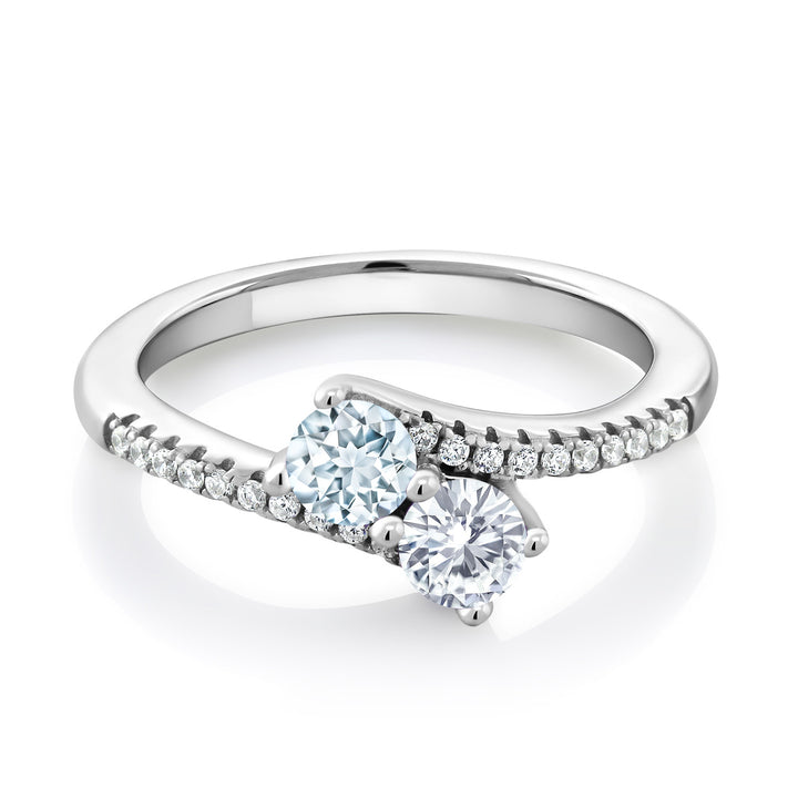 White Moissanite - April_5_Ring in 925 Sterling Silver