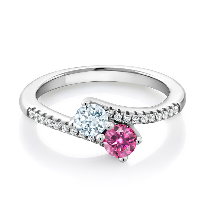 Pink Moissanite - April_5_Ring in 925 Sterling Silver
