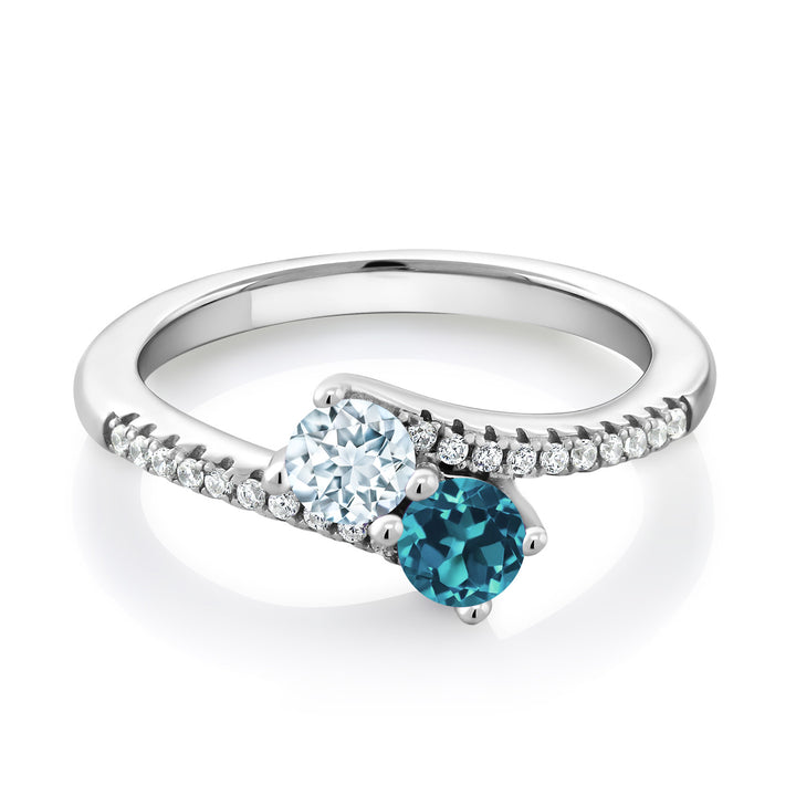 London Blue Topaz - November_5_Ring in 925 Sterling Silver