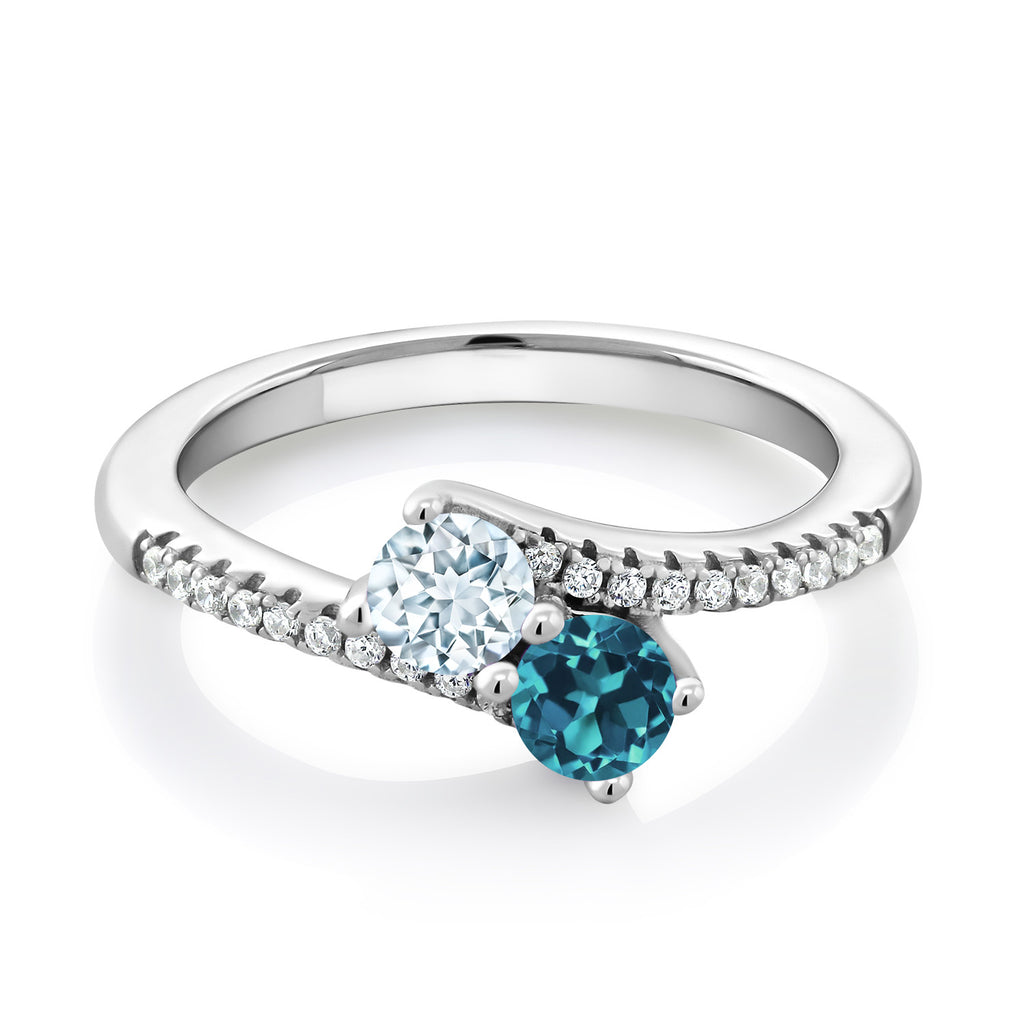 London Blue Topaz - November_7_Ring in 925 Sterling Silver