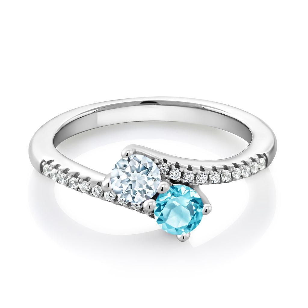 Swiss Blue Topaz - November_9_Ring in 925 Sterling Silver