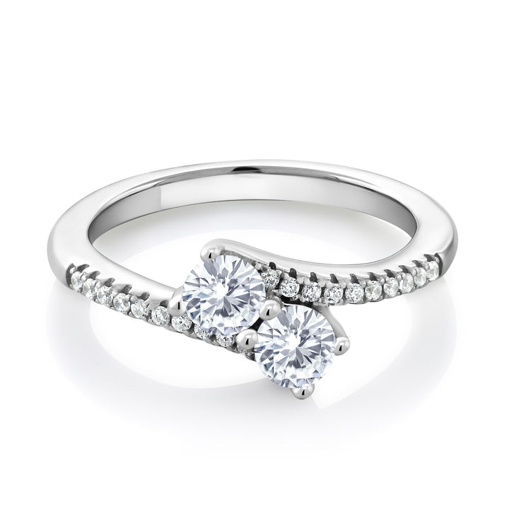 White Moissanite - April_7_Ring in 925 Sterling Silver