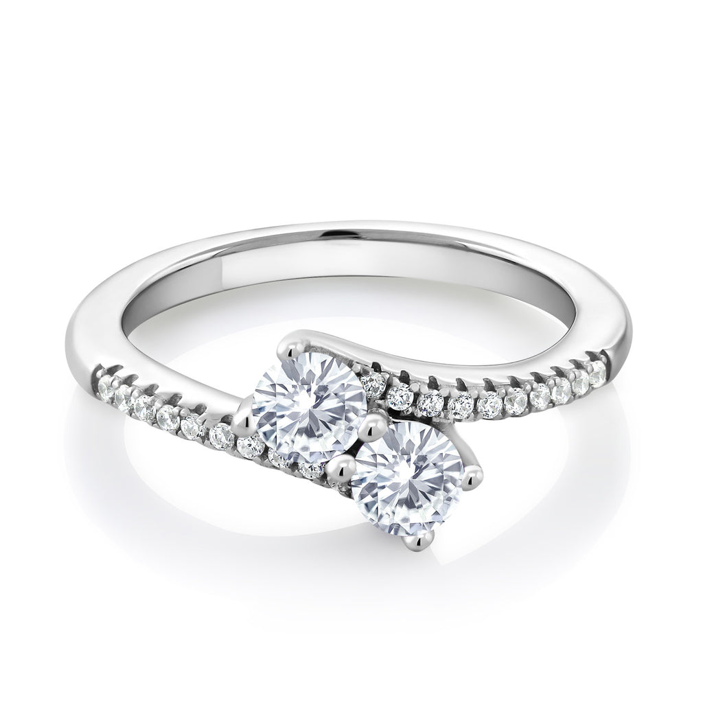 White Moissanite - April_5_Ring in 925 Sterling Silver