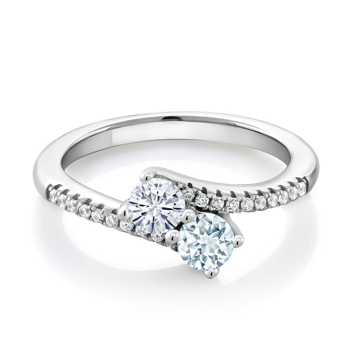 Aquamarine - March_8_Ring in 925 Sterling Silver