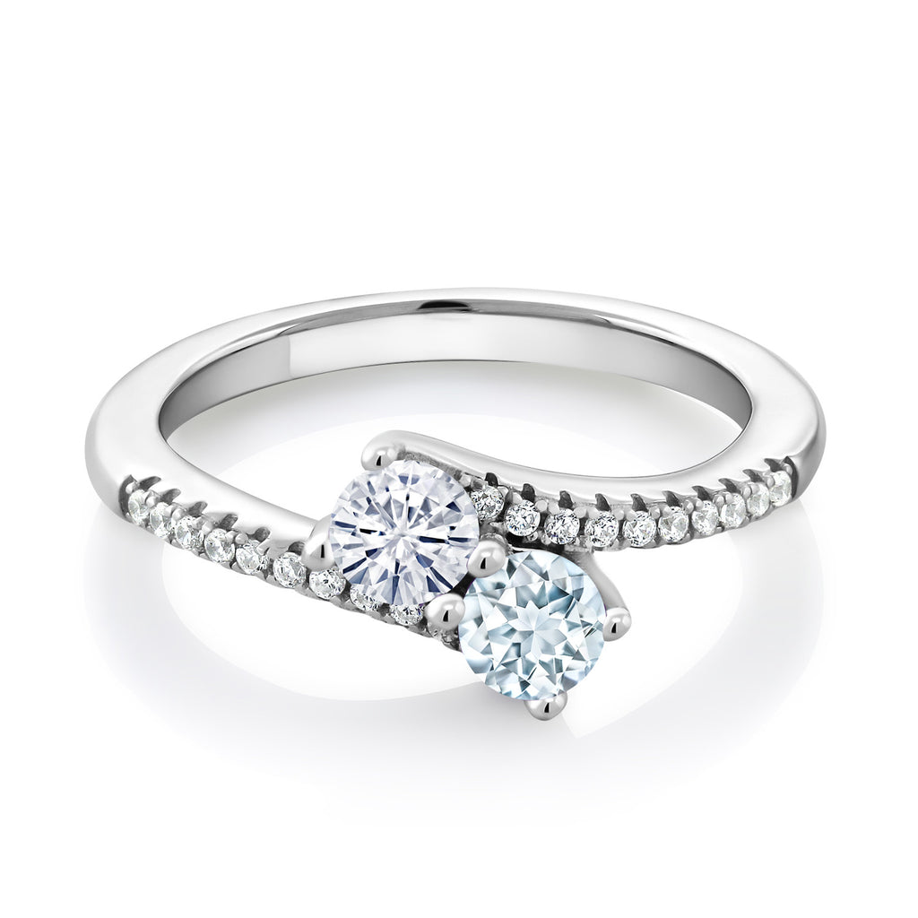 Aquamarine - March_9_Ring in 925 Sterling Silver