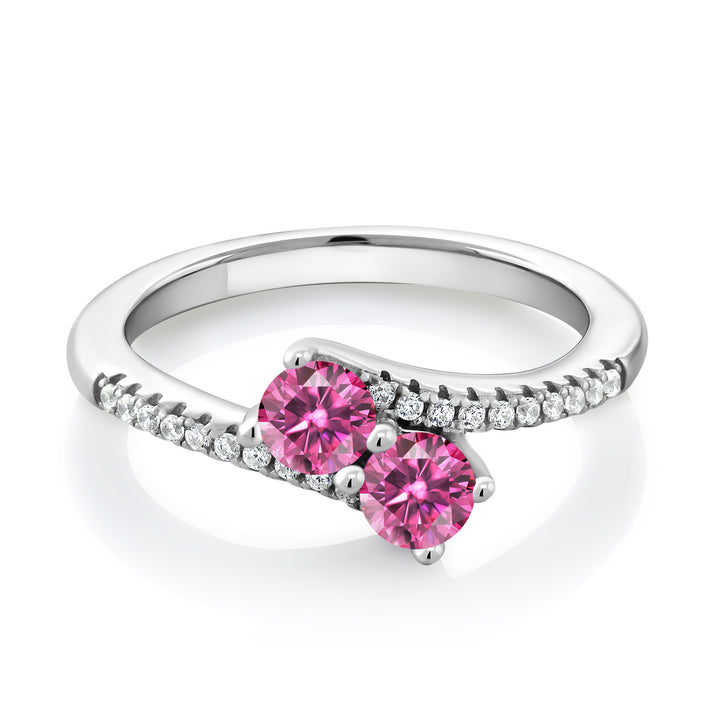 Pink Moissanite - April_5_Ring in 925 Sterling Silver