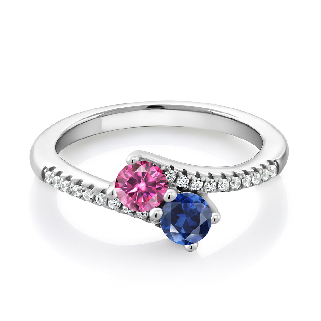 Pink Moissanite - April_7_Ring in 925 Sterling Silver