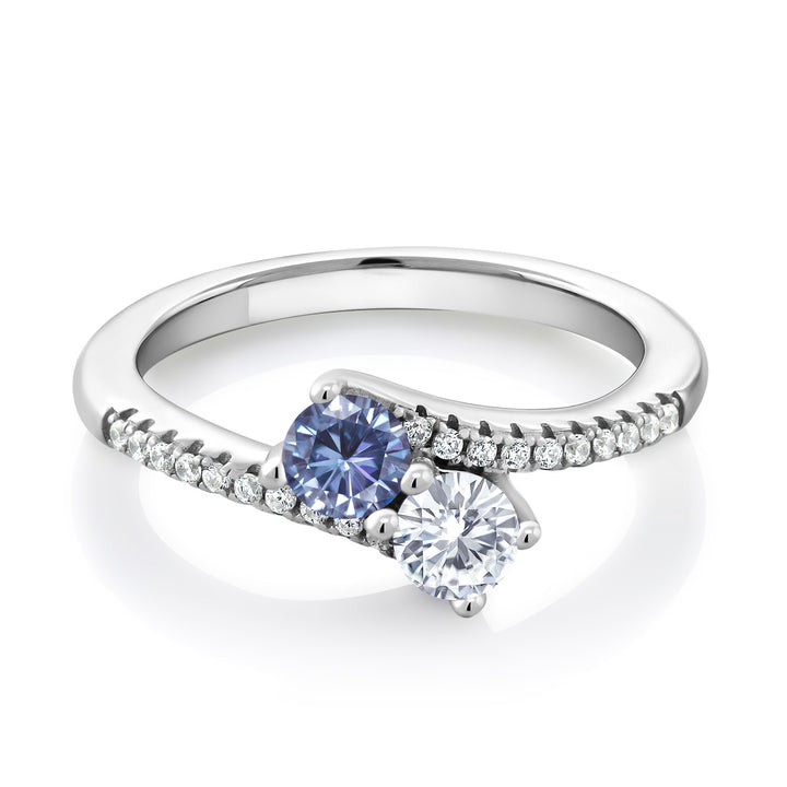 Persian Blue Moissanite - April_5_Ring in 925 Sterling Silver