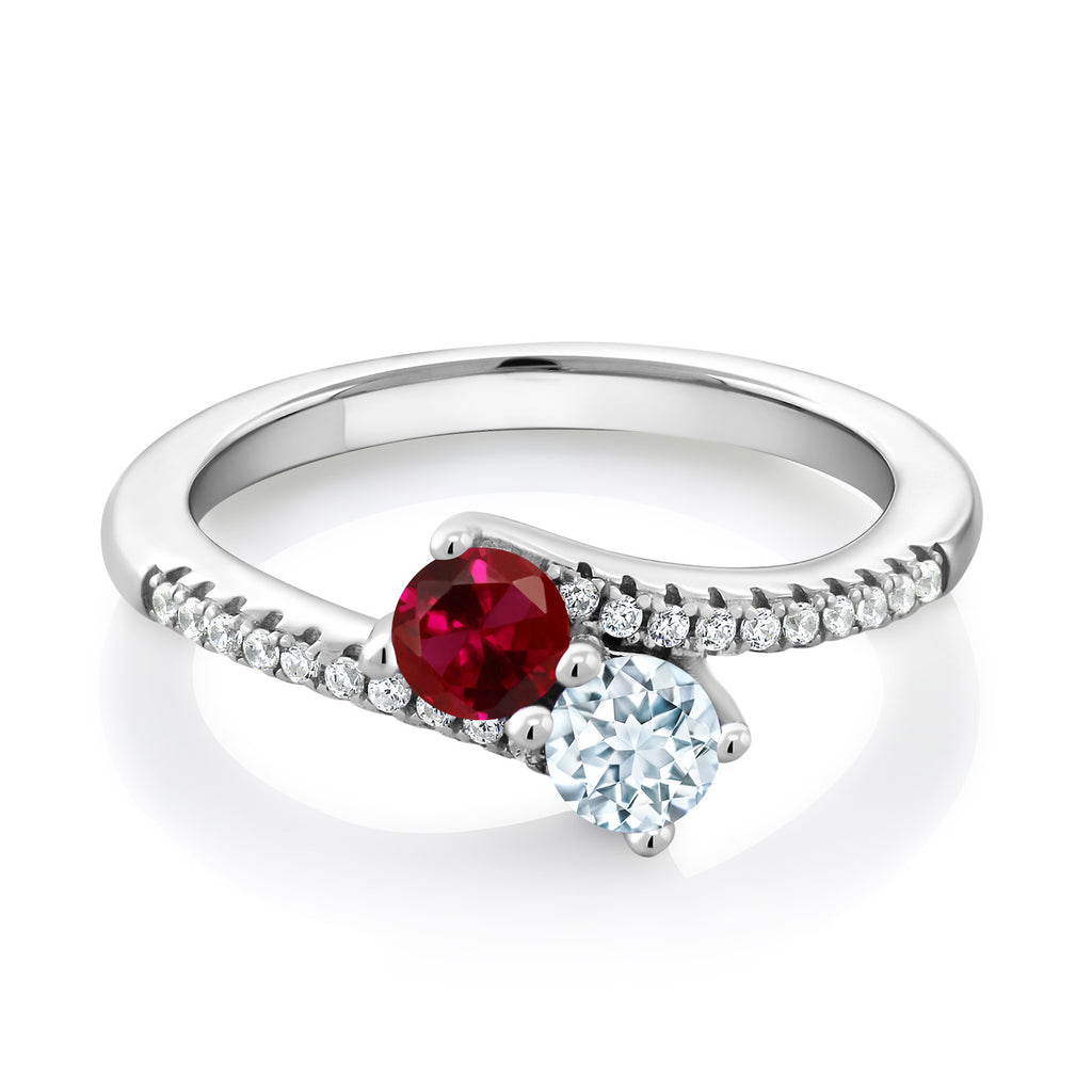 Created Ruby - July_9_Ring in 925 Sterling Silver