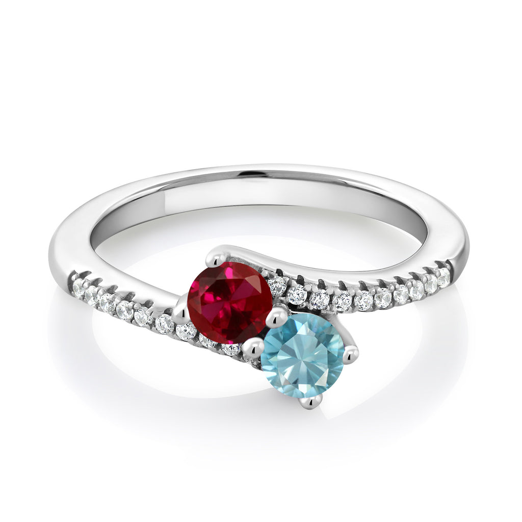 Blue Zircon_7_Ring in 925 Sterling Silver