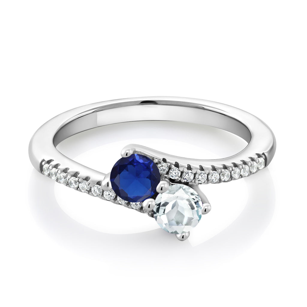 Aquamarine - March_9_Ring in 925 Sterling Silver