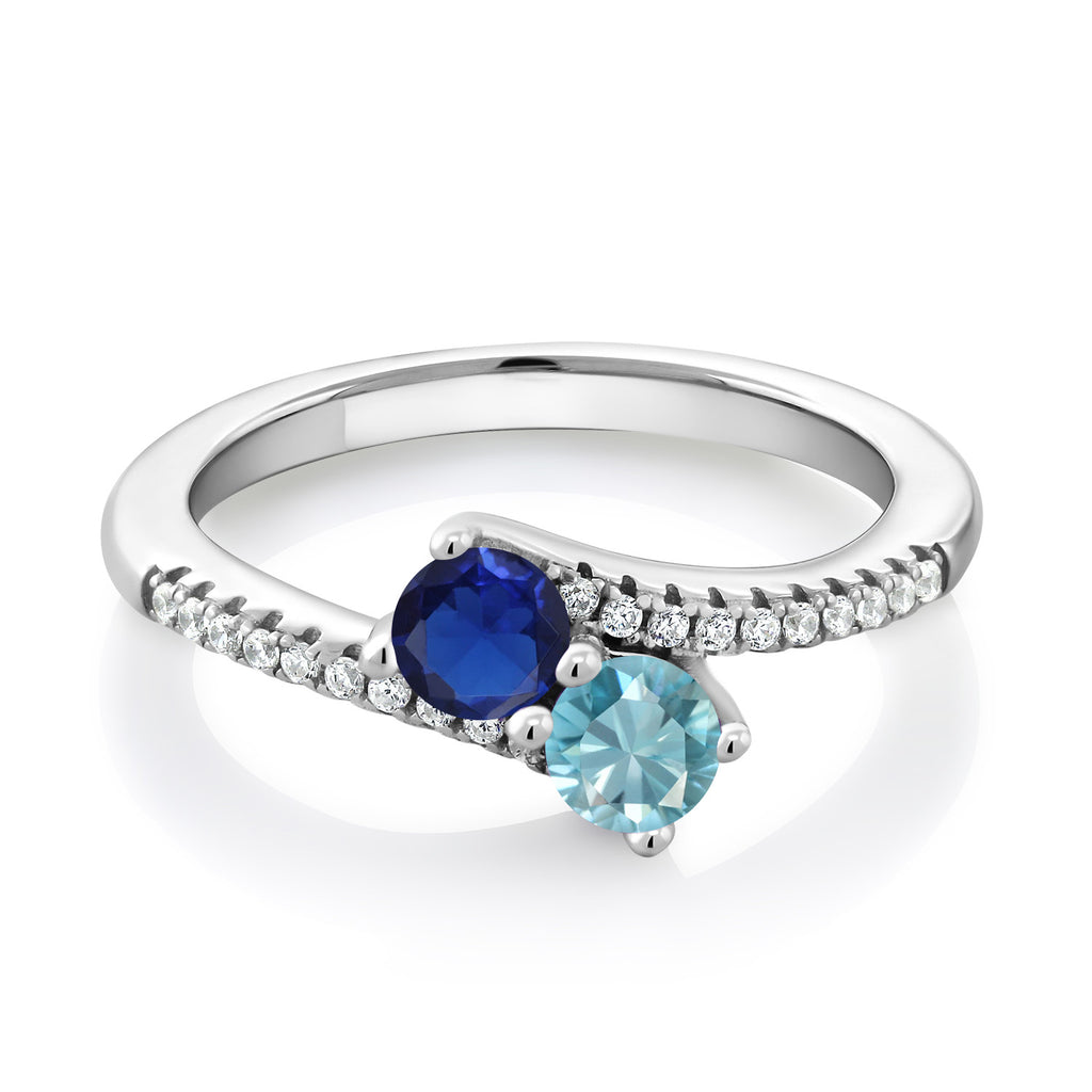 Blue Zircon_9_Ring in 925 Sterling Silver