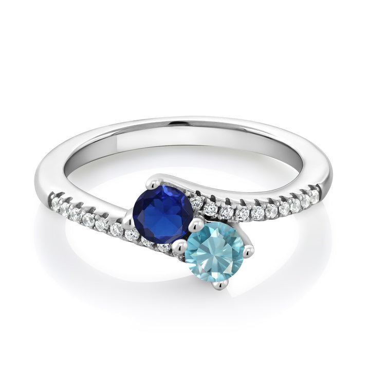 Blue Zircon_9_Ring in 925 Sterling Silver