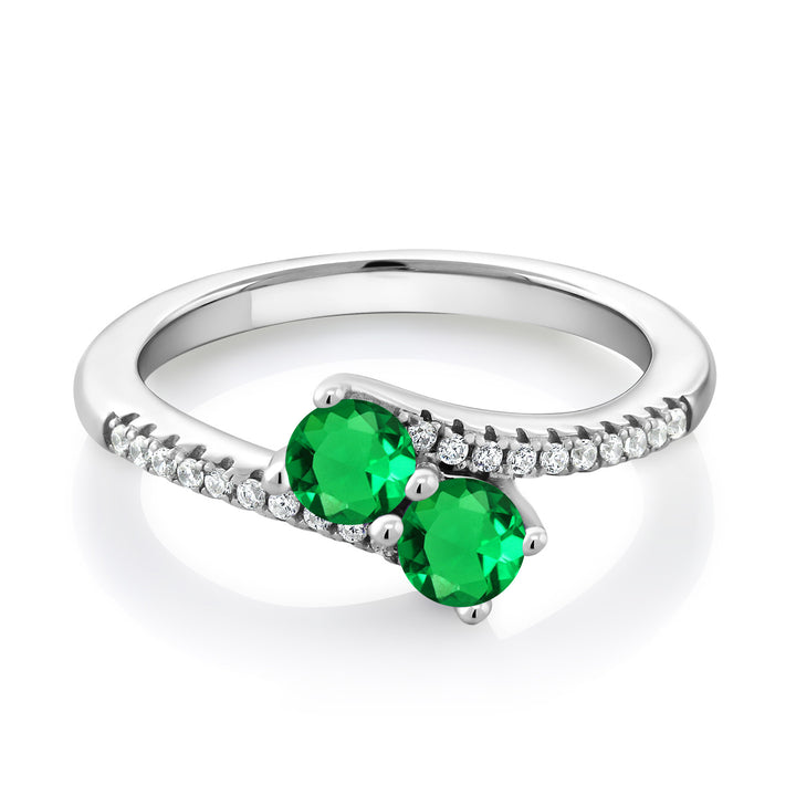 Nano Emerald - May_5_Ring in 925 Sterling Silver