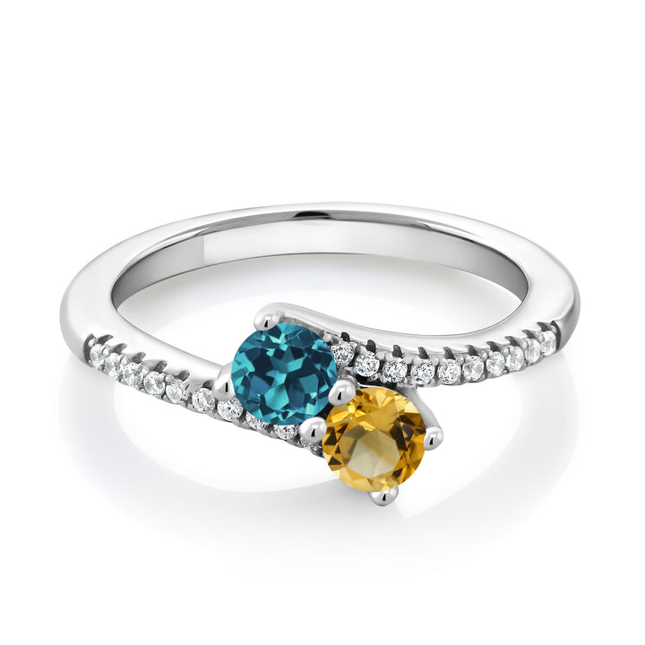 London Blue Topaz - November_8_Ring in 925 Sterling Silver