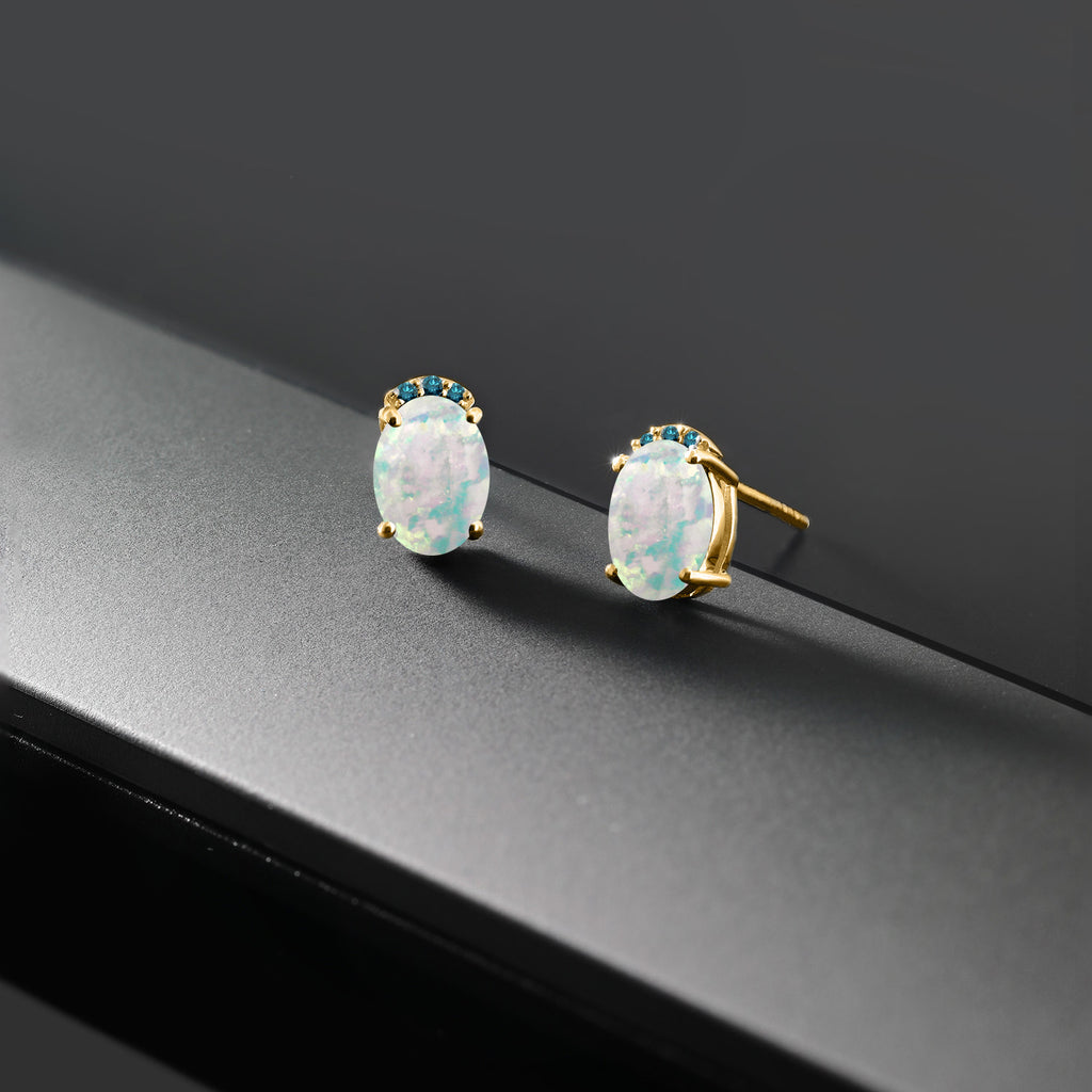 Earrings in 925 Yellow Gold Plated Silver