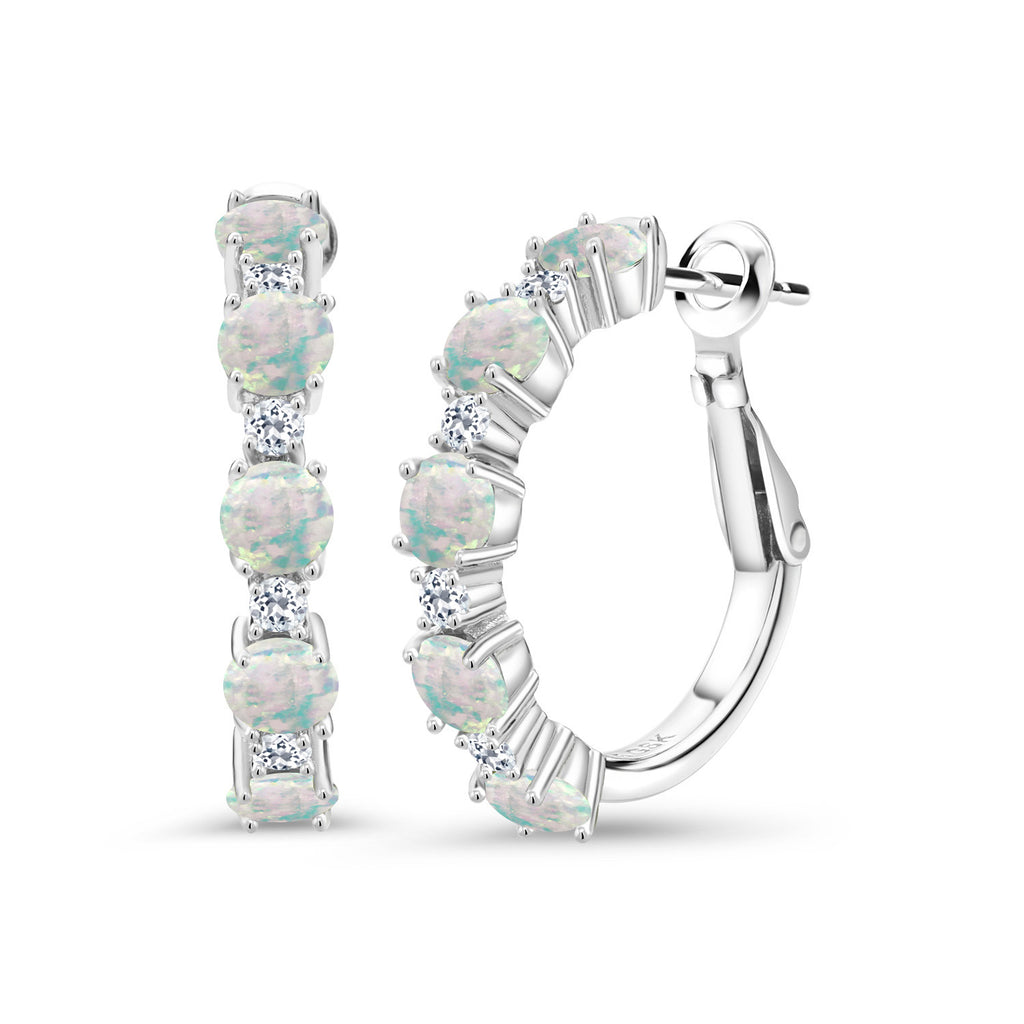 White_Earrings in 925 Sterling Silver