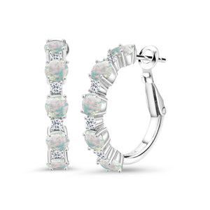 White_Earrings in 925 Sterling Silver