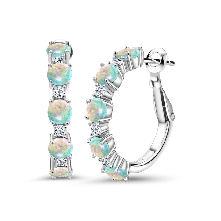 White_Earrings in 925 Sterling Silver
