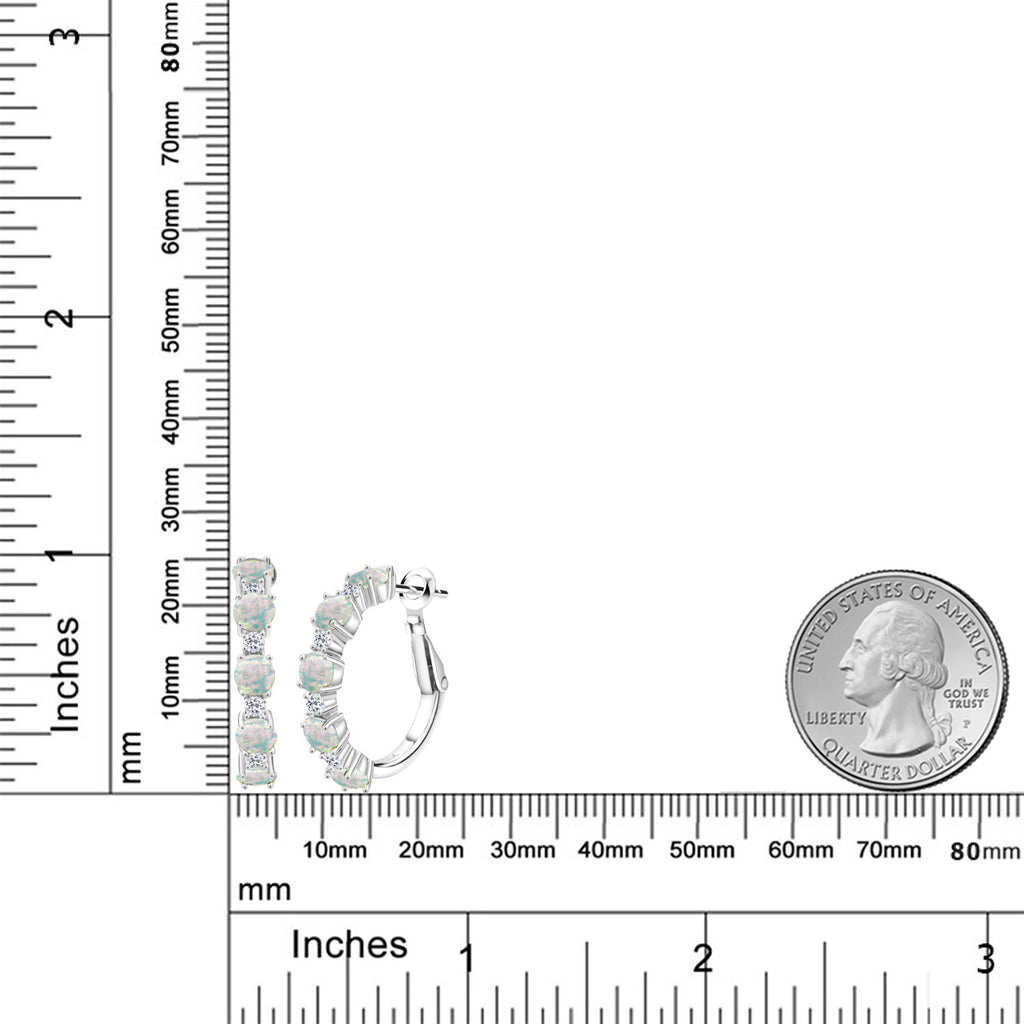 White_Earrings in 925 Sterling Silver