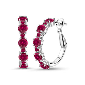 Red_Earrings in 925 Sterling Silver