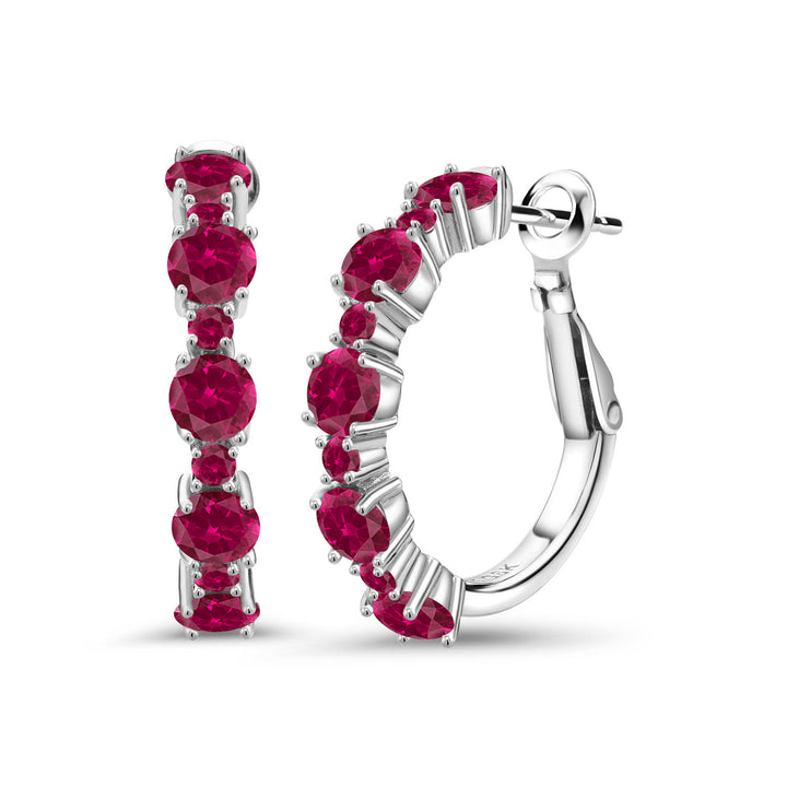 Red_Earrings in 925 Sterling Silver