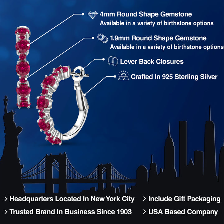 Red_Earrings in 925 Sterling Silver