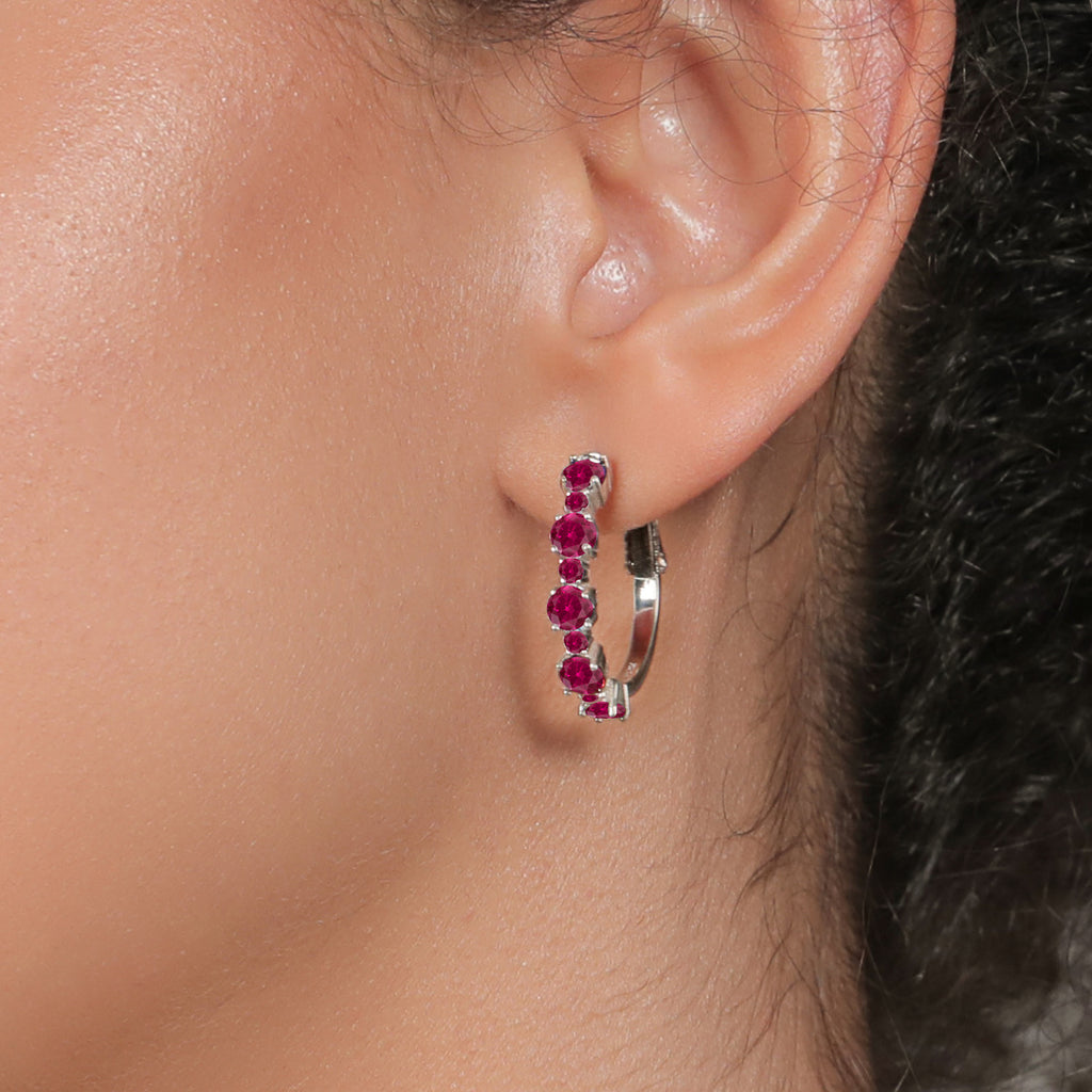 Red_Earrings in 925 Sterling Silver