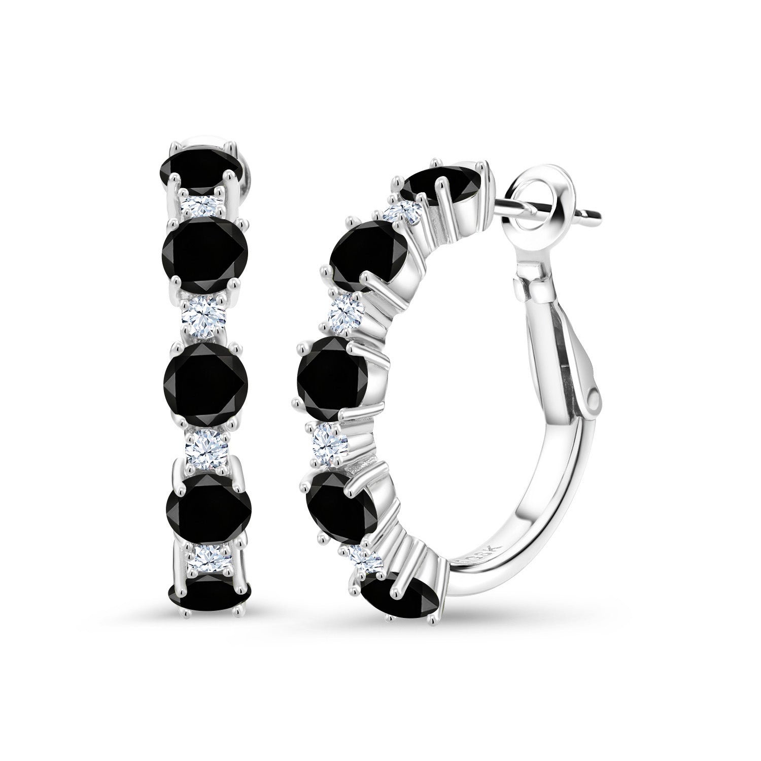 Black Diamond - April_Earrings in 925 Sterling Silver