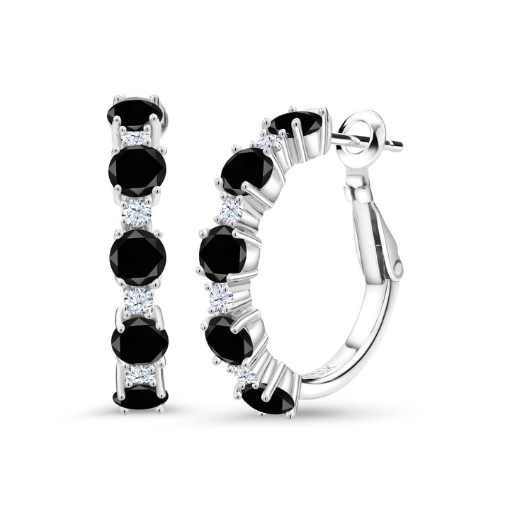 Black Diamond - April_Earrings in 925 Sterling Silver