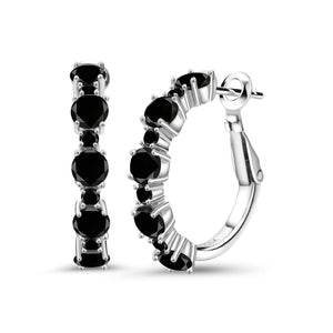Black Diamond_Earrings in 925 Sterling Silver